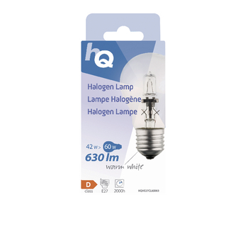 HQHE27CLAS003 Halogeenlamp e27 a55 42 w 630 lm 2800 k Verpakking foto